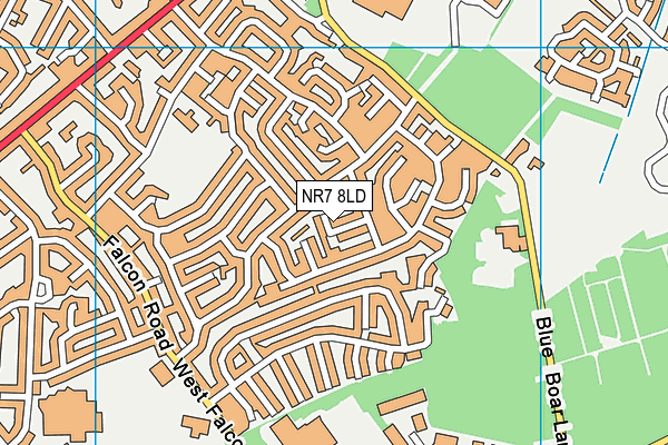NR7 8LD map - OS VectorMap District (Ordnance Survey)