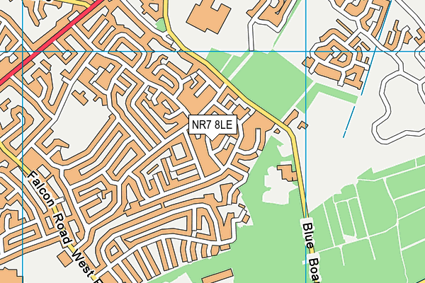 NR7 8LE map - OS VectorMap District (Ordnance Survey)