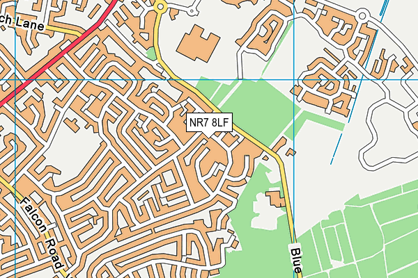 NR7 8LF map - OS VectorMap District (Ordnance Survey)