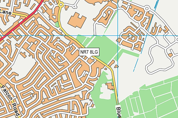 NR7 8LG map - OS VectorMap District (Ordnance Survey)