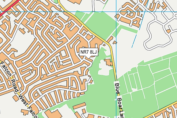 NR7 8LJ map - OS VectorMap District (Ordnance Survey)