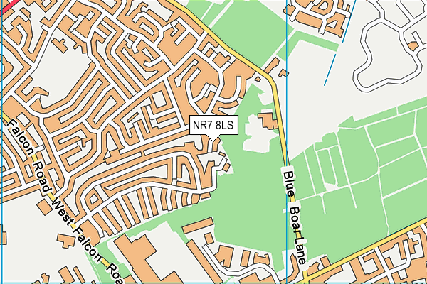 NR7 8LS map - OS VectorMap District (Ordnance Survey)
