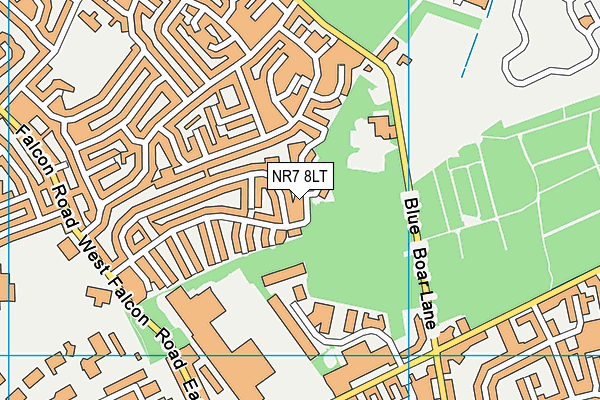 NR7 8LT map - OS VectorMap District (Ordnance Survey)