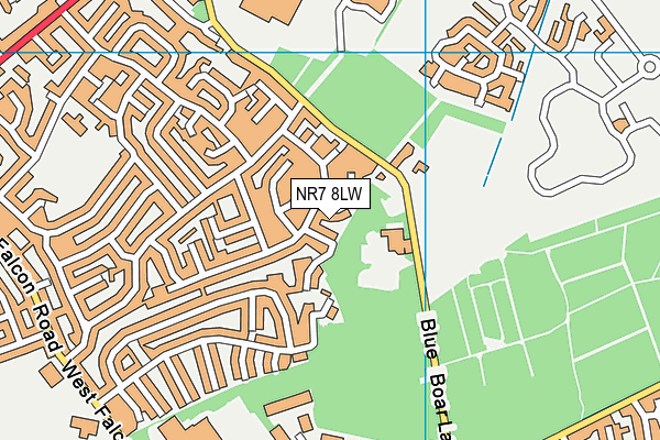 NR7 8LW map - OS VectorMap District (Ordnance Survey)
