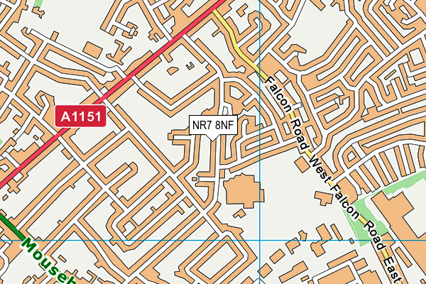 NR7 8NF map - OS VectorMap District (Ordnance Survey)