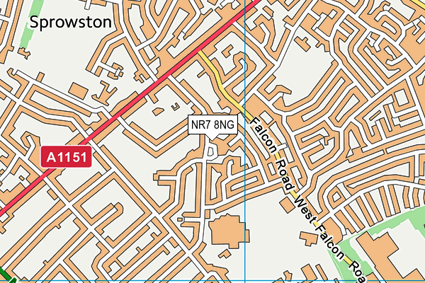 NR7 8NG map - OS VectorMap District (Ordnance Survey)