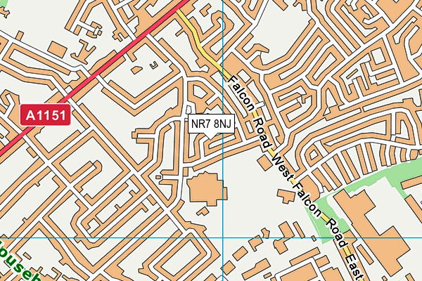 NR7 8NJ map - OS VectorMap District (Ordnance Survey)