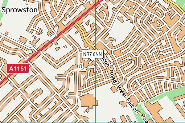 NR7 8NN map - OS VectorMap District (Ordnance Survey)