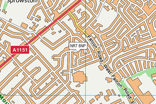 NR7 8NP map - OS VectorMap District (Ordnance Survey)