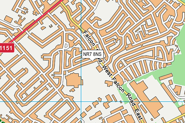 NR7 8NS map - OS VectorMap District (Ordnance Survey)