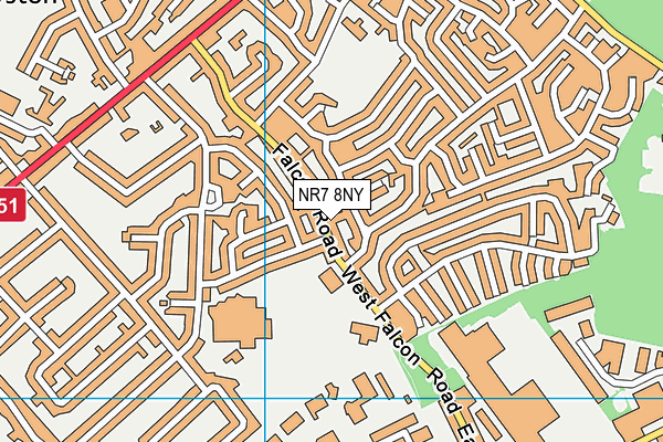 NR7 8NY map - OS VectorMap District (Ordnance Survey)