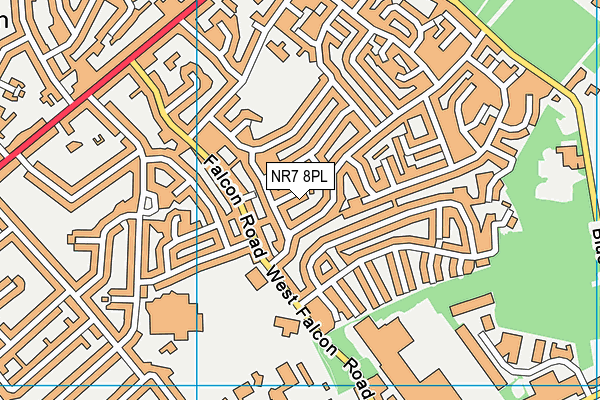 NR7 8PL map - OS VectorMap District (Ordnance Survey)