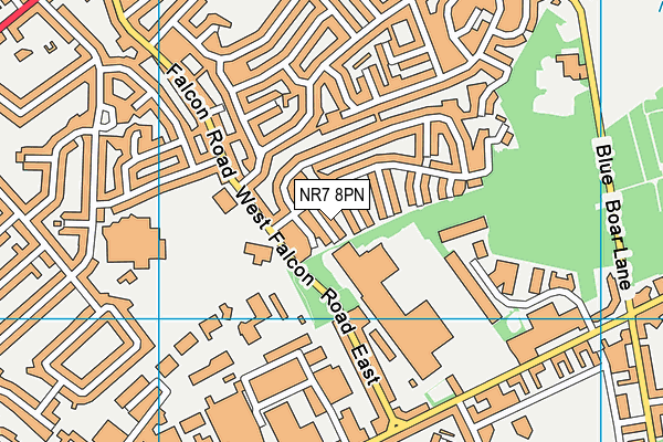 NR7 8PN map - OS VectorMap District (Ordnance Survey)