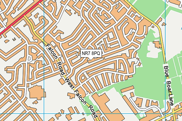 NR7 8PQ map - OS VectorMap District (Ordnance Survey)