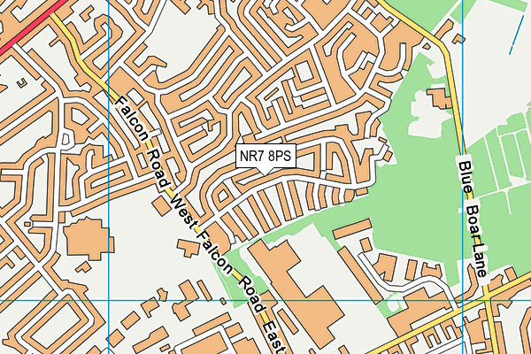 NR7 8PS map - OS VectorMap District (Ordnance Survey)