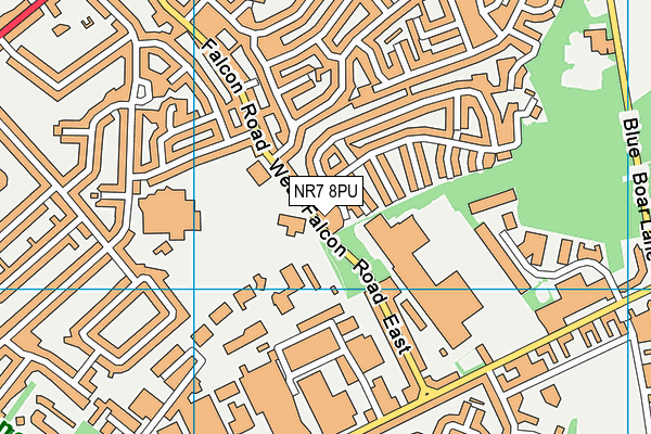 NR7 8PU map - OS VectorMap District (Ordnance Survey)