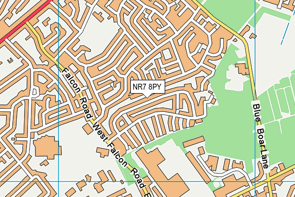 NR7 8PY map - OS VectorMap District (Ordnance Survey)