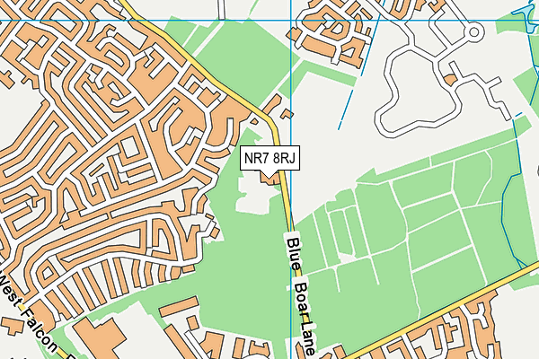 NR7 8RJ map - OS VectorMap District (Ordnance Survey)