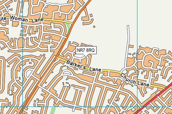 NR7 8RQ map - OS VectorMap District (Ordnance Survey)