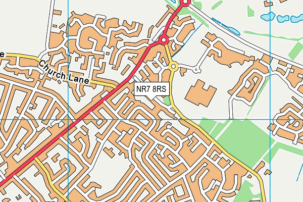 NR7 8RS map - OS VectorMap District (Ordnance Survey)