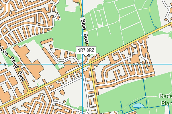 NR7 8RZ map - OS VectorMap District (Ordnance Survey)