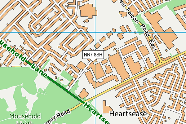 NR7 8SH map - OS VectorMap District (Ordnance Survey)