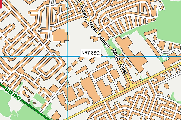 NR7 8SQ map - OS VectorMap District (Ordnance Survey)