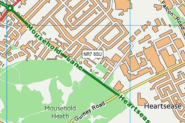 NR7 8SU map - OS VectorMap District (Ordnance Survey)