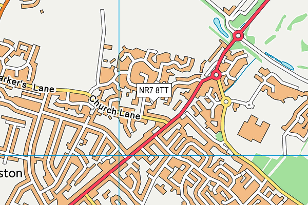 NR7 8TT map - OS VectorMap District (Ordnance Survey)