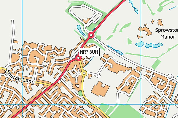NR7 8UH map - OS VectorMap District (Ordnance Survey)