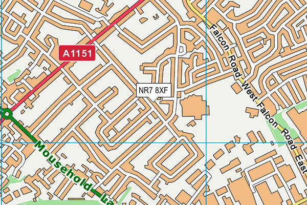 NR7 8XF map - OS VectorMap District (Ordnance Survey)