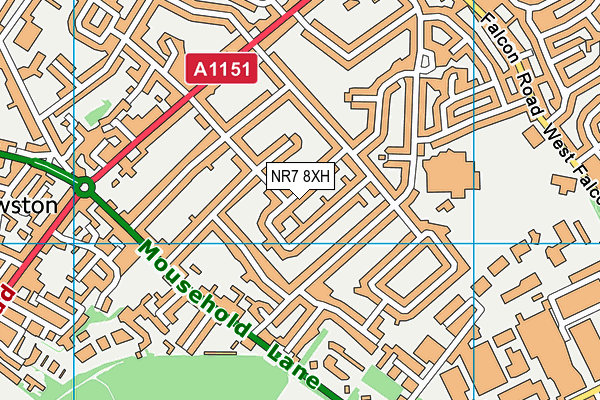 NR7 8XH map - OS VectorMap District (Ordnance Survey)
