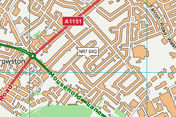 NR7 8XQ map - OS VectorMap District (Ordnance Survey)