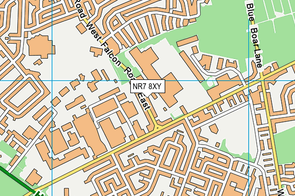 NR7 8XY map - OS VectorMap District (Ordnance Survey)