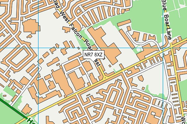 NR7 8XZ map - OS VectorMap District (Ordnance Survey)