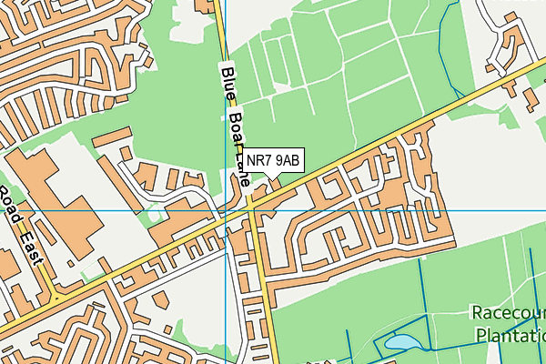 NR7 9AB map - OS VectorMap District (Ordnance Survey)