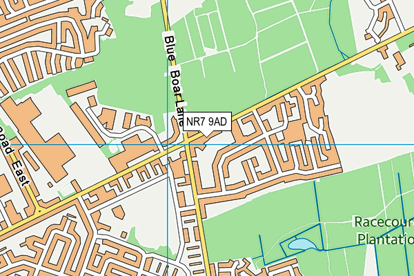 NR7 9AD map - OS VectorMap District (Ordnance Survey)