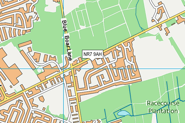 NR7 9AH map - OS VectorMap District (Ordnance Survey)