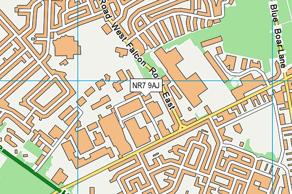 NR7 9AJ map - OS VectorMap District (Ordnance Survey)