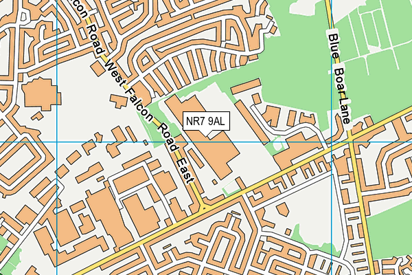 NR7 9AL map - OS VectorMap District (Ordnance Survey)