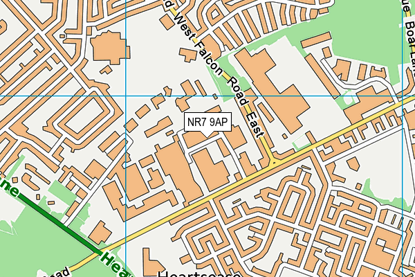 NR7 9AP map - OS VectorMap District (Ordnance Survey)