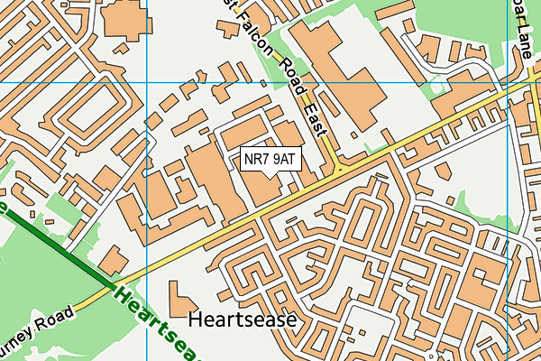 NR7 9AT map - OS VectorMap District (Ordnance Survey)