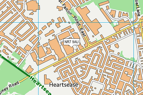 NR7 9AU map - OS VectorMap District (Ordnance Survey)