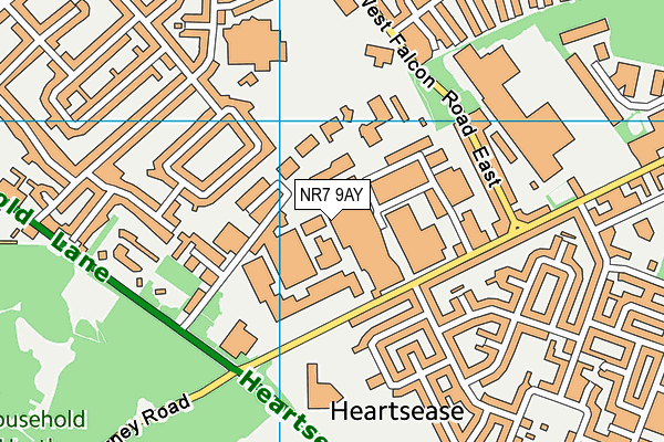 NR7 9AY map - OS VectorMap District (Ordnance Survey)