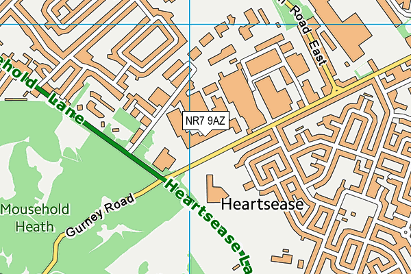 NR7 9AZ map - OS VectorMap District (Ordnance Survey)