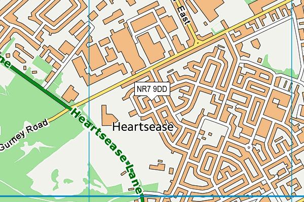 NR7 9DD map - OS VectorMap District (Ordnance Survey)