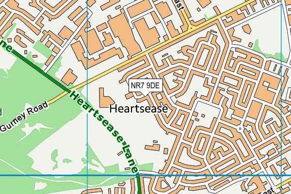 NR7 9DE map - OS VectorMap District (Ordnance Survey)