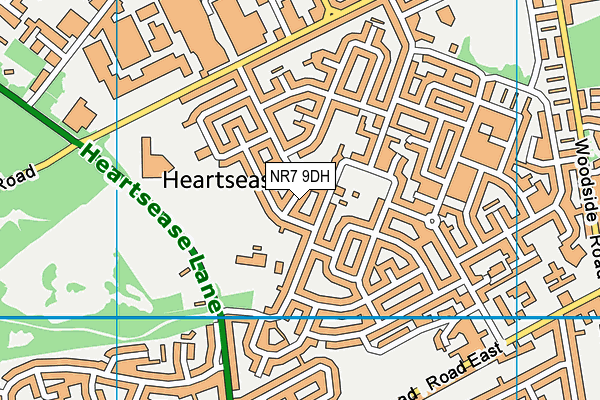 NR7 9DH map - OS VectorMap District (Ordnance Survey)