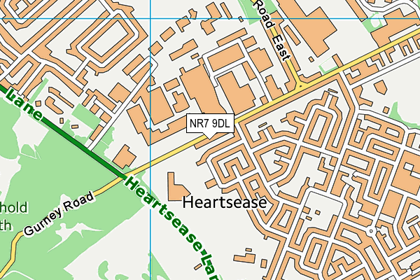 NR7 9DL map - OS VectorMap District (Ordnance Survey)