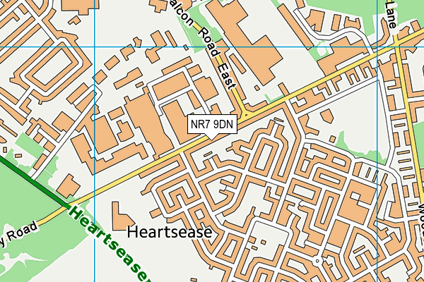 NR7 9DN map - OS VectorMap District (Ordnance Survey)